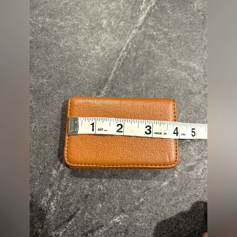 Vintage Brown Leather Card Holder Wallet Minimalist Slim Pocket Organizer